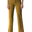 Women Polyester Solid Brown Trousers