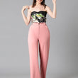 Women's High Rise Baby Pink Cotton Fit Trousers