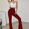 Women Casual Formal Maroon Trouser