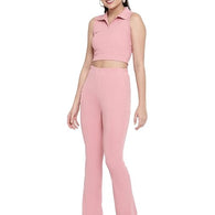 Women Casual Formal Pink Trouser