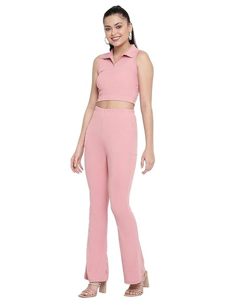 Women Casual Formal Pink Trouser