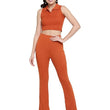 Women Casual Formal Rust Orange Trouser