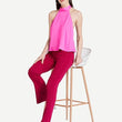 Women Casual Formal Wine Trouser