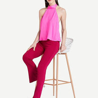 Women Casual Formal Wine Trouser