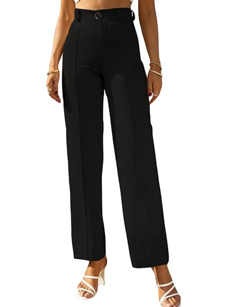 Women Bell Bottom Black Trousers