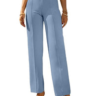 Women Bell Bottom Sky Blue Trousers