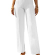 Women Bell Bottom White Trousers