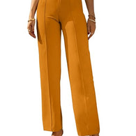 Women Bell Bottom Mustard Yellow Trousers