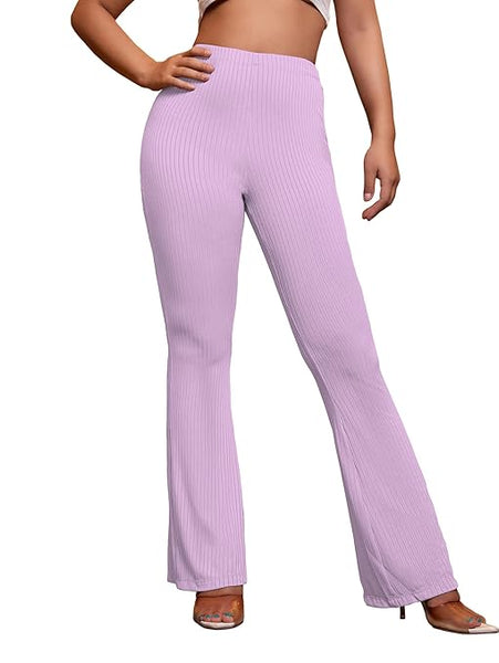 Women Stretchy Yoga Dress Lavender Trouser