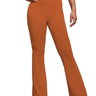 Women Stretchy Yoga Dress Rust Orange Trouser