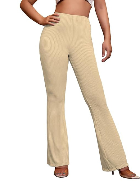 Women Stretchy Yoga Dress Light Brown Trouser