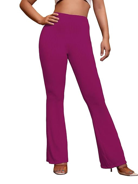 Women Stretchy Yoga Dress Wine Trouser