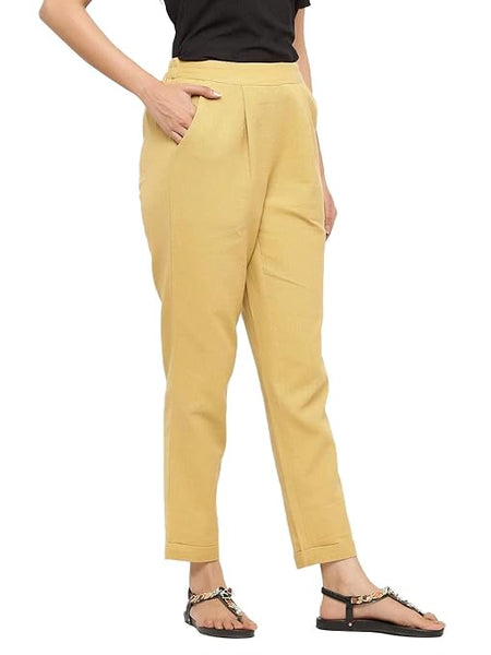 Women Casual Formal Beige Trouser