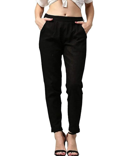 Women Casual Formal Black Trouser