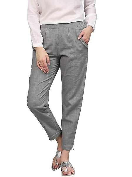 Women Casual Formal Grey Trouser