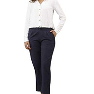 Women Casual Formal Navy Blue Trouser