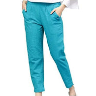 Women Casual Formal Torquoise Trouser