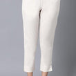 Women Casual Formal White Trouser