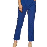 Women Casual Formal Blue Trouser