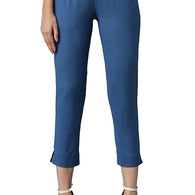 Women Casual Formal Teal Blue Trouser