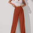 Women & Girls Wide Leg Korean Orange Trousers