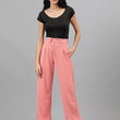 Womens Korean Baby Pink Trousers