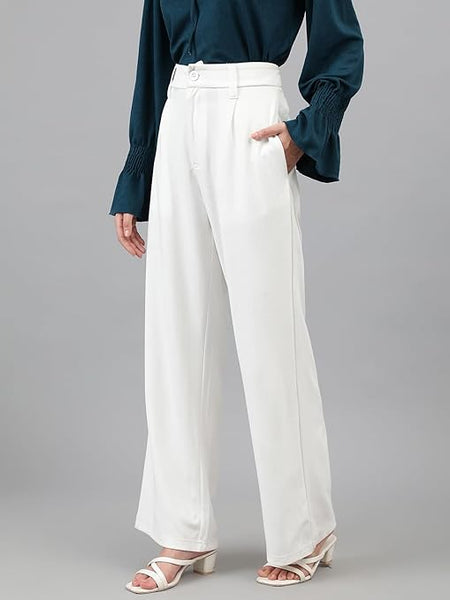 Womens Korean White Trousers