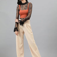 Womens Korean Beige Trousers