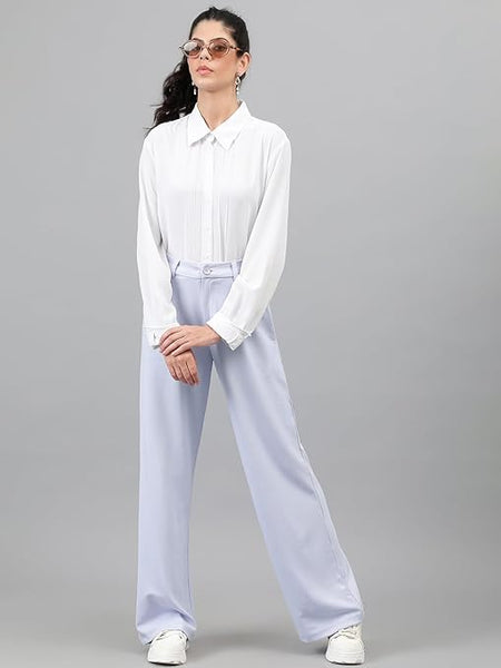 Womens Korean Light Purple Trousers