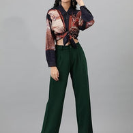 Womens Korean Pine Green Trousers