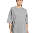 Women Oversized Half Sleeve Grey Tshirt