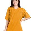 Women Oversized Half Sleeve Mustard Tshirt