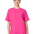 Women Oversized Half Sleeve Pink Tshirt