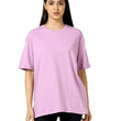 Women Cotton Oversized Purple T-shirt