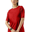 Women Oversized Half Sleeve Red Tshirt