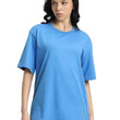 Pure Cotton Women Half Sleeve Blue T-Shirt