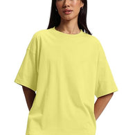 Pure Cotton Women Half Sleeve Limegreen T-Shirt