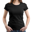 Women Plain Regular fit Black T-Shirt