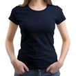 Women Plain Regular fit Navy Blue T-Shirt