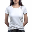 Women Plain Regular fit Royal White T-Shirt