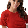 Plain Cotton Women Red T-Shirts