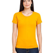 Women Plain Cotton Mustard Yellow T-Shirt