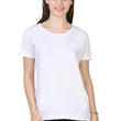 Women Plain Cotton White T-Shirt