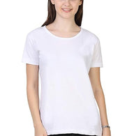 Women Plain Cotton White T-Shirt