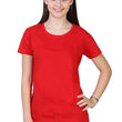 Women Plain Cotton Red T-Shirt