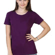 Women Plain Cotton Purple T-Shirt