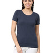 Women Cotton Plain Multicolour T-Shirt